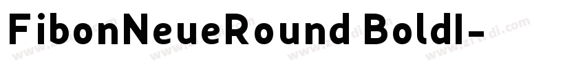 FibonNeueRound BoldI字体转换